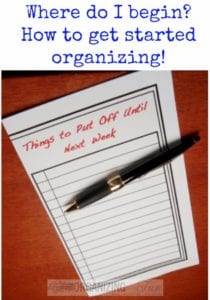 Where do I begin organizing