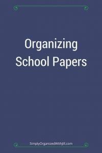 organizing school papers